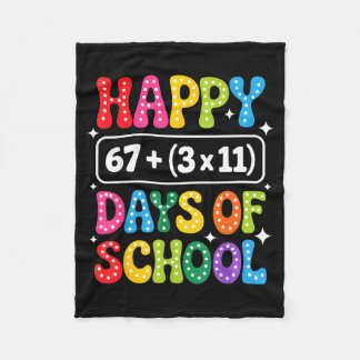 100 Days Of School Math Equation Groovy 67 Meme Te Fleece Deken