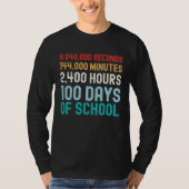 100 Days of School Math T-shirt (Voorkant)