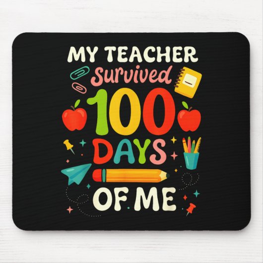 100 Days Of School My Teacher Survived 100 Days Of Muismat (Voorkant)
