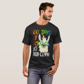 100 Days Of School No Prob Llama 100th Day School T-shirt (Voorkant volledig)