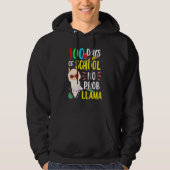 100 Days Of School No Prob Llama Funny Llama Sayin Hoodie (Voorkant)