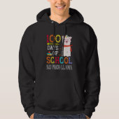 100 Days Of School No Prob-llama Funny Llama Teach Hoodie (Voorkant)