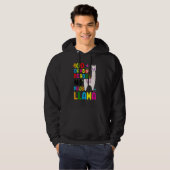 100 Days Of School No Prob-llama Llama Teacher 100 Hoodie (Voorkant volledig)