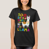 100 Days Of School No Prob Llama Llama Teacher 100 T-shirt (Voorkant)