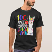 100 Days Of School No Prob Llama Llama Teacher 100 T-shirt (Voorkant)