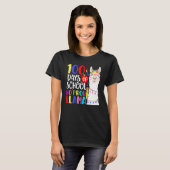 100 Days Of School No Prob Llama Llama Teacher 100 T-shirt (Voorkant volledig)