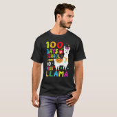 100 Days Of School No Prob Llama Llama Teacher 100 T-shirt (Voorkant volledig)