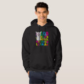 100 Days Of School No Prob-llama Llama Teacher And Hoodie (Voorkant volledig)