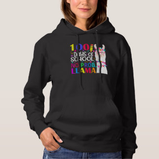 100 Days Of School No Prob Llama Llama Teacher And Hoodie