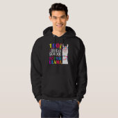 100 Days Of School No Prob llama Llama Teacher And Hoodie (Voorkant volledig)