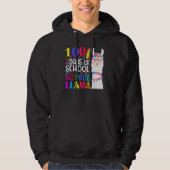100 Days Of School No Prob Llama Llama Teacher And Hoodie (Voorkant)