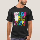 100 Days Of School No Prob-llama Llama Teacher And T-shirt (Voorkant)