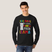100 Days Of School No Prob llama Llama Teacher And T-shirt (Voorkant volledig)