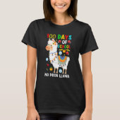 100 Days Of School No Prob-llama Llama Teacher And T-shirt (Voorkant)