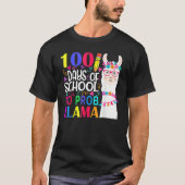 100 Days Of School No Prob Llama Llama Teacher And T-shirt (Voorkant)