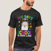 100 Days Of School No Prob-llama Llama Teacher And T-shirt (Voorkant)