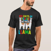 100 Days Of School No Prob-llama Llama Teacher And T-shirt (Voorkant)