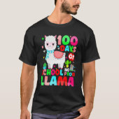 100 Days Of School No Prob Llama Llama Teacher And T-shirt (Voorkant)
