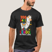 100 Days Of School No Prob-llama Llama Teacher And T-shirt (Voorkant)