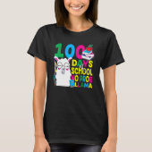 100 Days Of School No Prob-llama Llama Teacher And T-shirt (Voorkant)