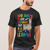 100 Days Of School No Prob-llama Llama Teacher And T-shirt (Voorkant)