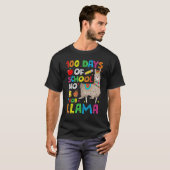 100 Days Of School No Prob-llama Llama Teacher And T-shirt (Voorkant volledig)