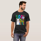 100 Days Of School No Prob-llama Llama Teacher And T-shirt (Voorkant volledig)