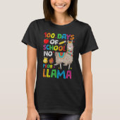 100 Days Of School No Prob-llama Llama Teacher And T-shirt (Voorkant)