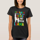 100 Days Of School No Prob-llama Llama Teacher And T-shirt (Voorkant)