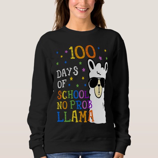 100 Days Of School No Prob llama Llama Teacher And Trui (Voorkant)