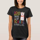 100 Days Of School No Prob llama Llama Teacher G T-shirt (Voorkant)