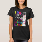 100 Days Of School No Prob Llama Llama Teacher Stu T-shirt (Voorkant)