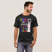 100 Days Of School No Prob Llama Llama Teacher Stu T-shirt (Voorkant volledig)
