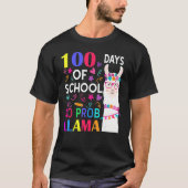 100 Days Of School No Prob Llama Llama Teacher Stu T-shirt (Voorkant)