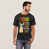 100 Days Of School No Prob Llama Lover Teacher Kid T-shirt (Voorkant volledig)