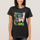 100 days of school no prob llama t-shirt (Voorkant)