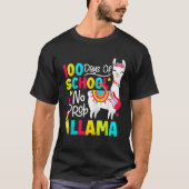 100 days of school no prob llama t-shirt (Voorkant)