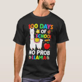 100 Days Of School No Prob Llama Teacher 100th Day T-shirt (Voorkant)
