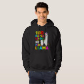 100 Days Of School No Problem Llama Girl 100th Day Hoodie (Voorkant volledig)