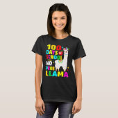 100 Days Of School No Problem Llama Girl 100th Day T-shirt (Voorkant volledig)