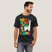 100 Days Of School No Problem Llama Girl 100th Day T-shirt (Voorkant volledig)