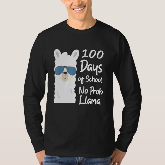 100 days of school no probliama  teacher no probli t-shirt (Voorkant)
