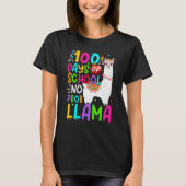 100 Days of School No Probllama Cute Llama 100th D T-shirt (Voorkant)