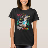 100 Days Of School No Probllama Llama 100th Day_5 T-shirt (Voorkant)