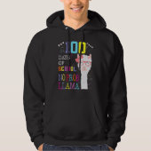 100 Days Of School No Probllama Llama 100Th Day 8 Hoodie (Voorkant)