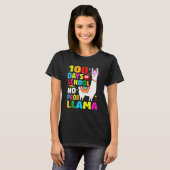 100 Days Of School  No Probllama Llama 100th Day 9 T-shirt (Voorkant volledig)