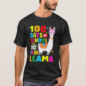 100 Days Of School  No Probllama Llama 100th Day 9 T-shirt (Voorkant)