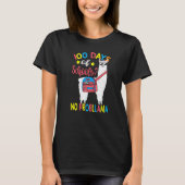 100 Days of School No Probllama Llama 100th Day Of T-shirt (Voorkant)