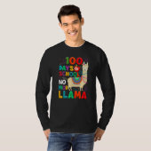 100 Days of School No Probllama Llama 100th Day Te T-shirt (Voorkant volledig)