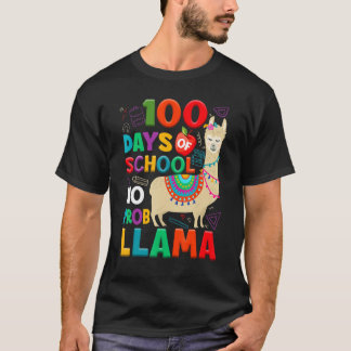 100 Days of School No Probllama Llama 100th Day Te T-shirt